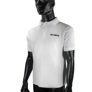 Polo SECURITE - Blanc Manches courtes