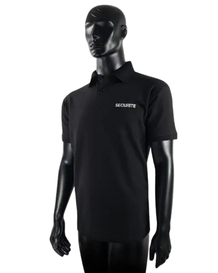 Polo SECURITE - Manches courtes Noir