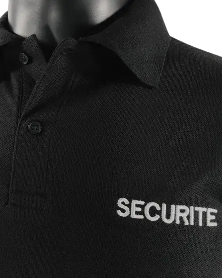 Polo SECURITE - Manches courtes Noir – Image 2