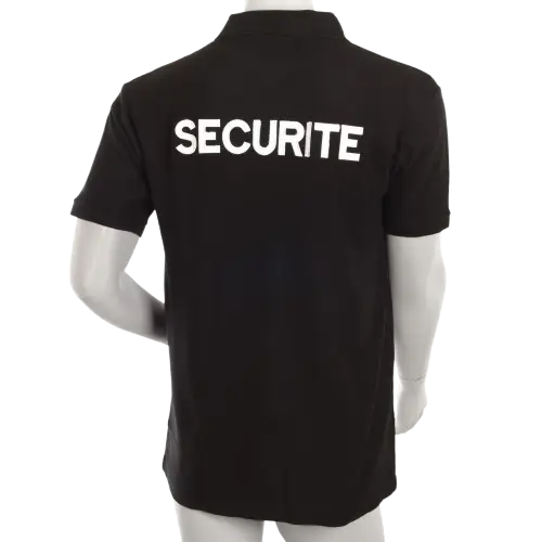 Polo SECURITE - Manches courtes Noir – Image 3
