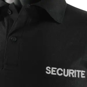 Polo SECURITE - Manches longues Noir