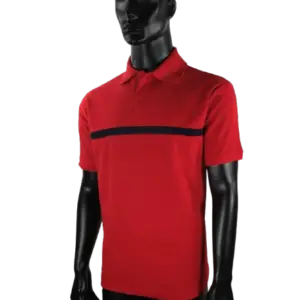 Polo rouge bande bleue - sans broderie