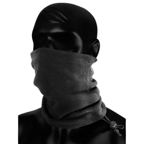 Tour de cou | Bonnet - 2 en 1 - polaire - Noir