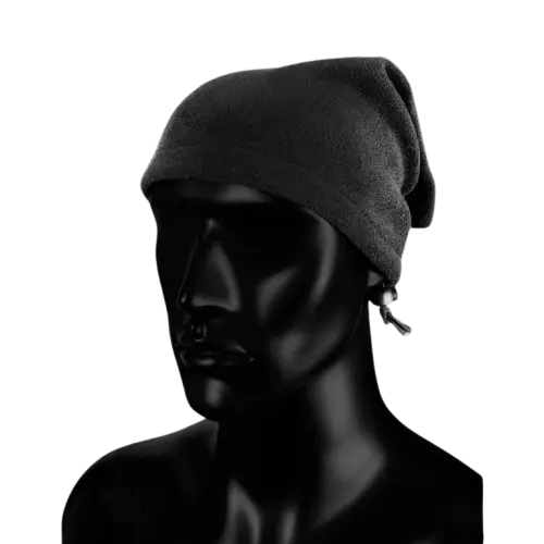 Tour de cou | Bonnet - 2 en 1 - polaire - Noir – Image 2